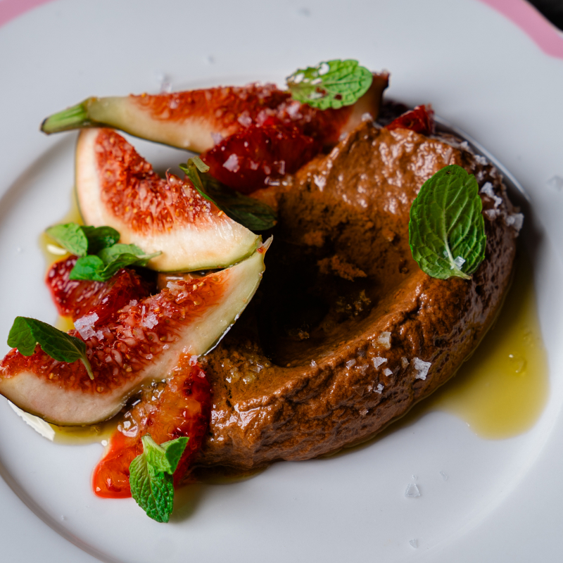 Chocolate Mousse with Olive Oil and Fruit