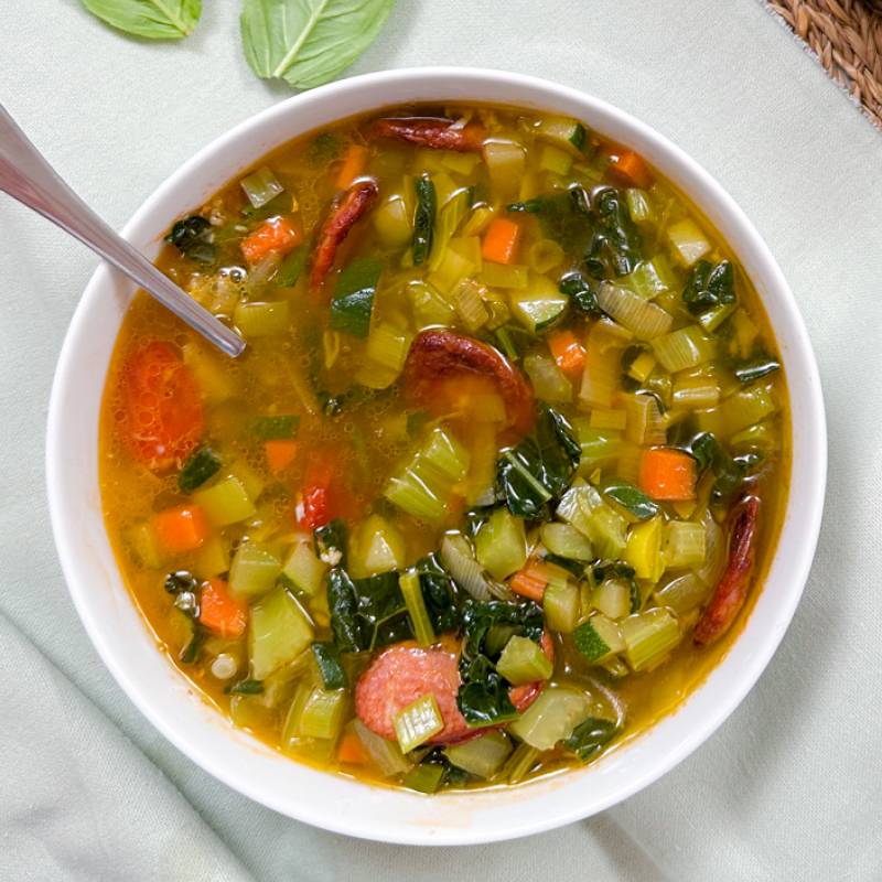 Spring Vegetable Soup with Olive Oil